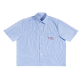 Blue Striped Button Up Tee