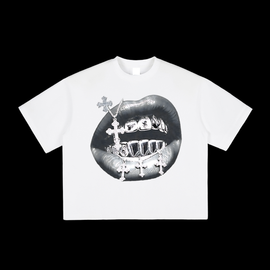 Silver Crosses Grillz Tee