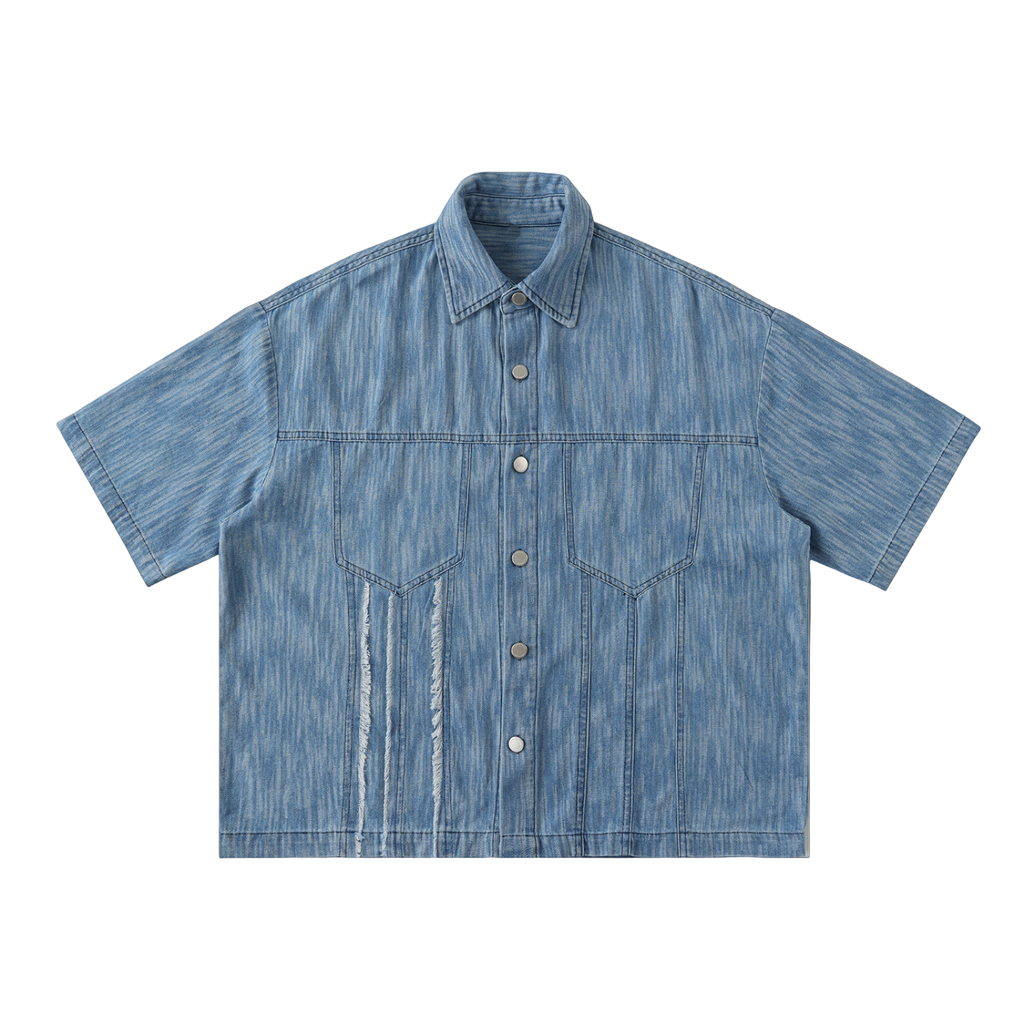 Distressed Wash Short Sleeve Shirt