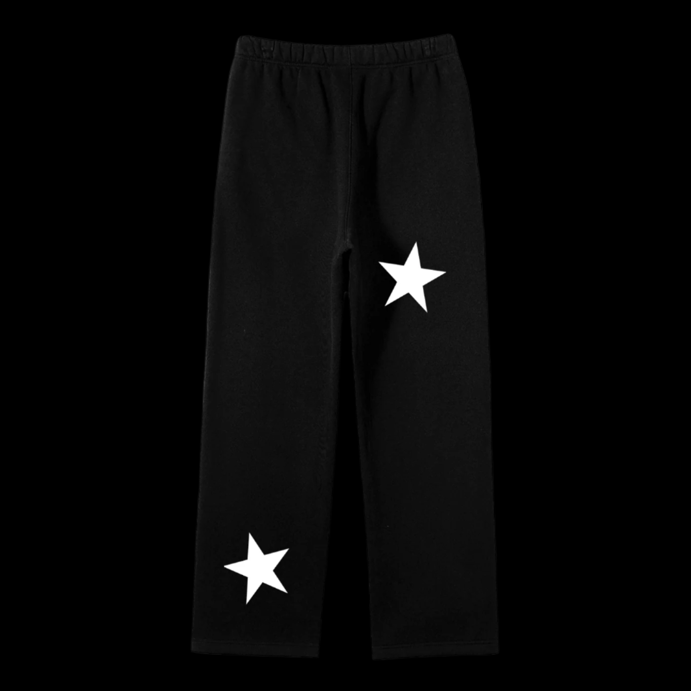 White Stars Fleece Straight Leg Sweatpants