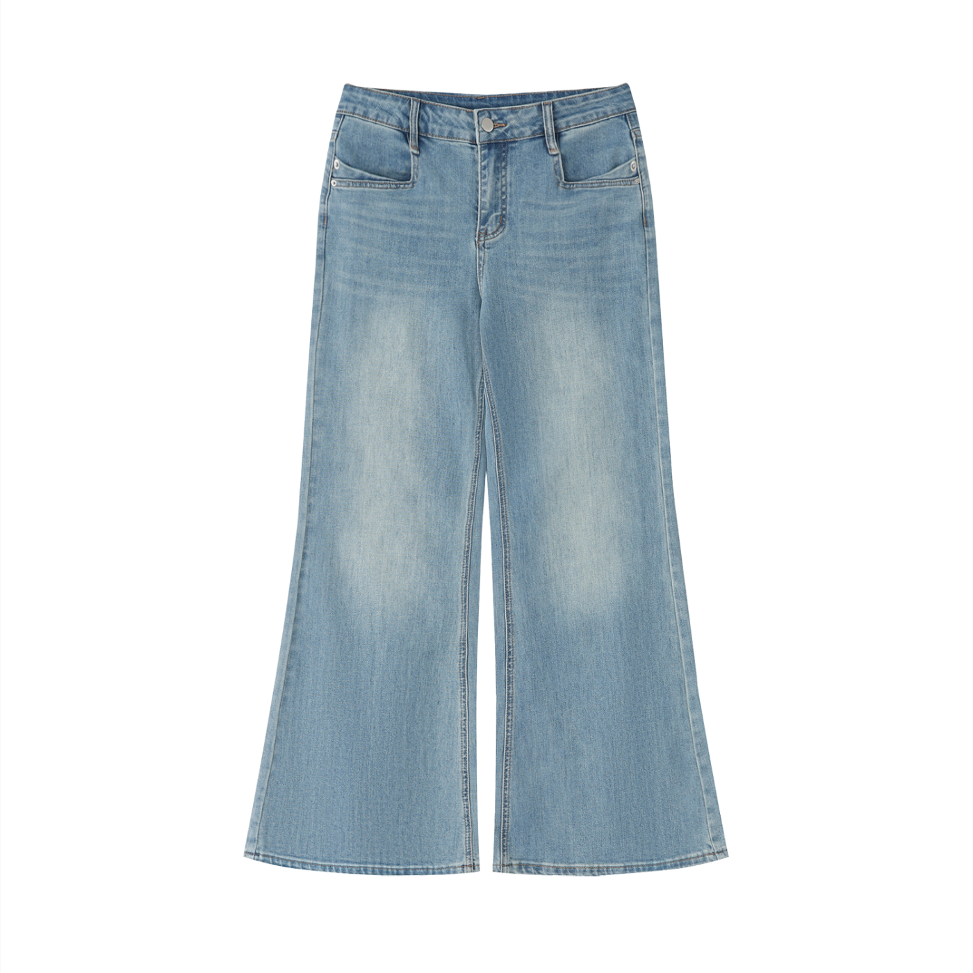 Vintage Wash Flared Jeans