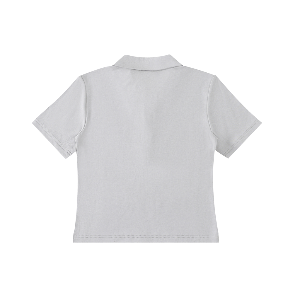 Bodycon Short Sleeve Polo Shirt