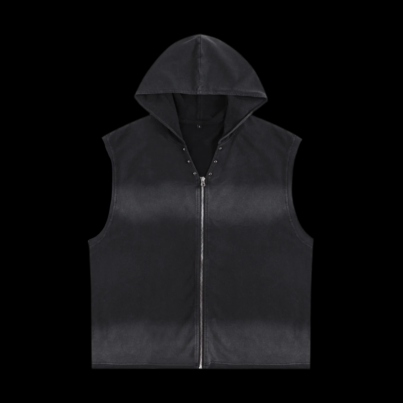 Vintage Washed Zip Up Hooded Tank