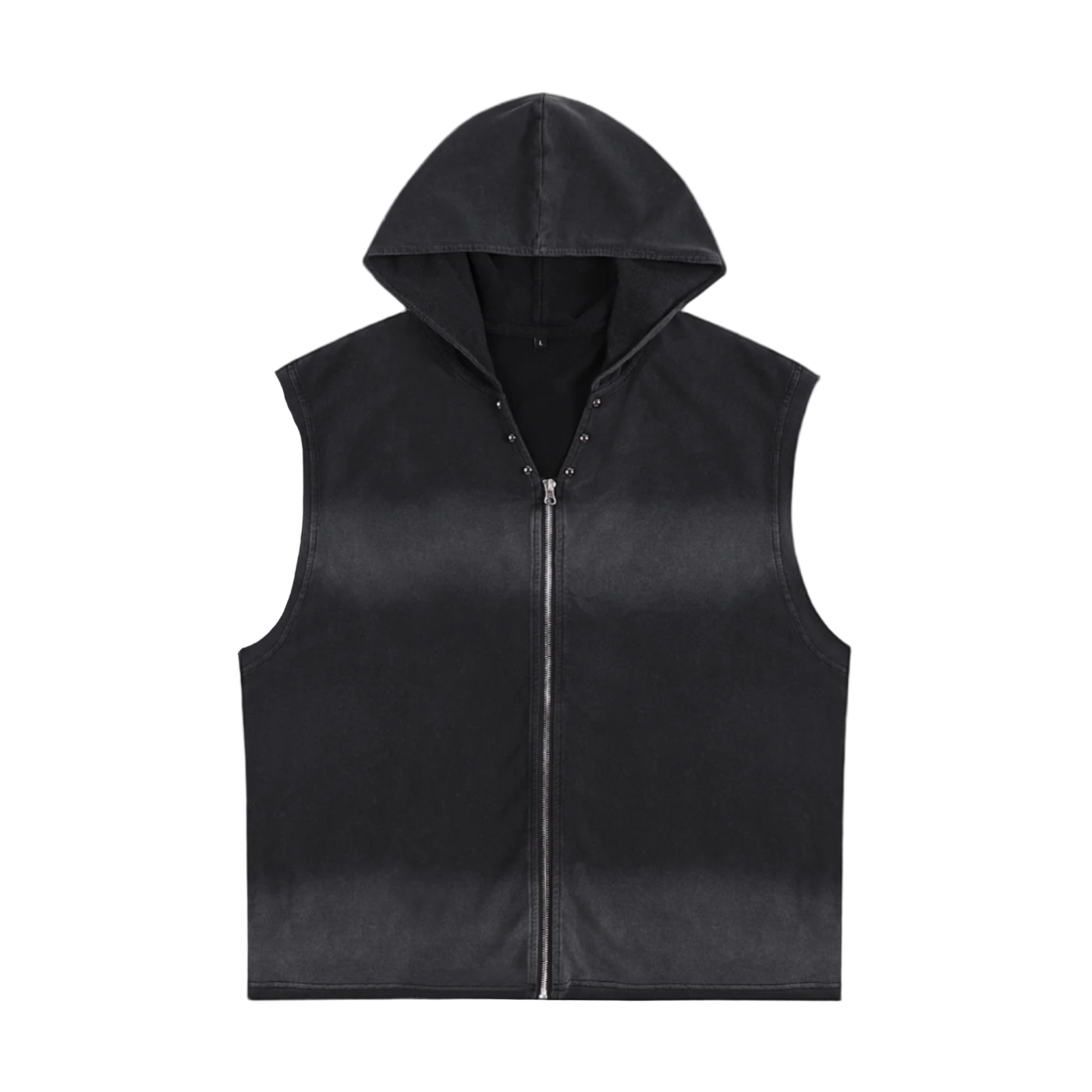 Vintage Washed Zip Up Hooded Tank
