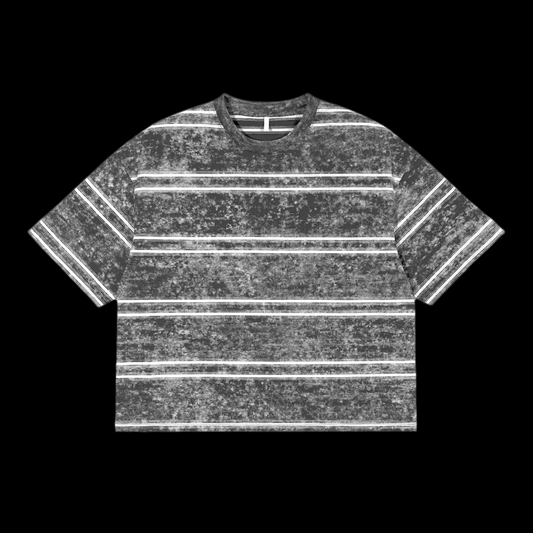 Snow Washed Stripe Boxy T-shirt