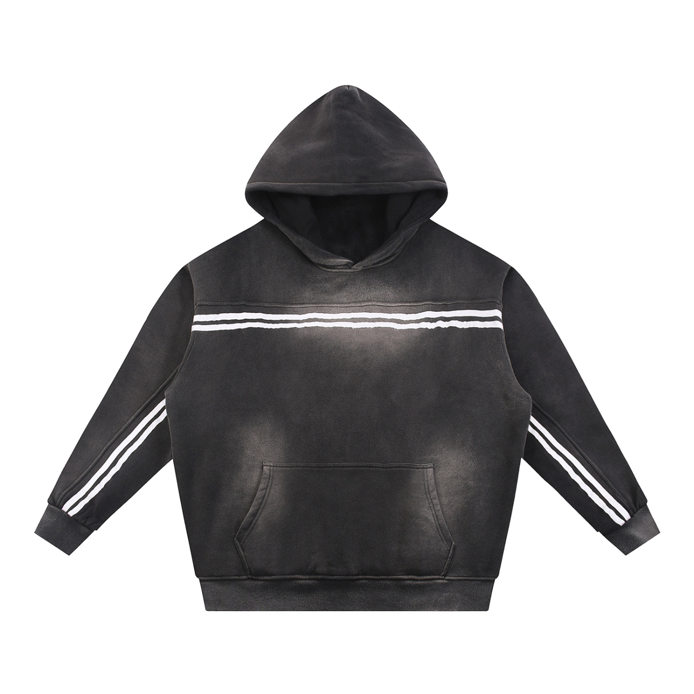 Striped Fleece Hoodie