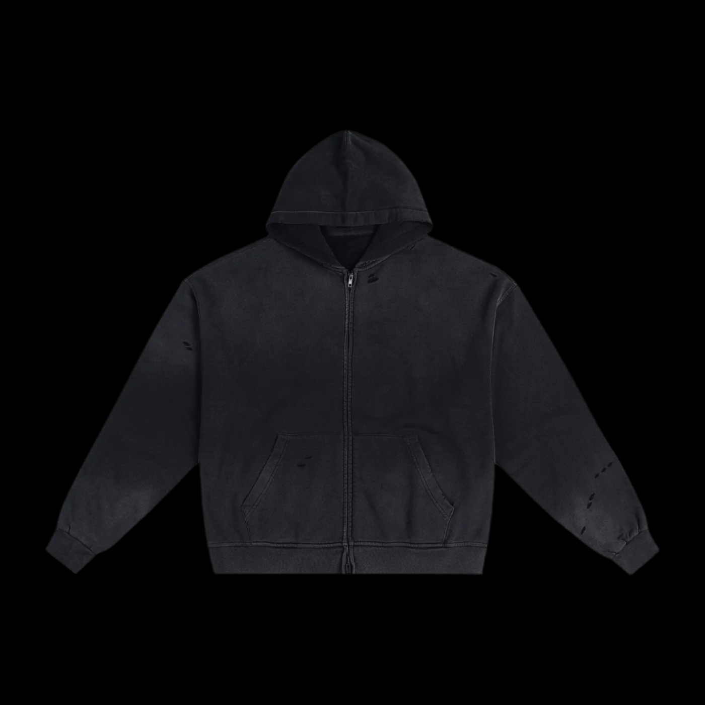 Hand Frayed Sunfade Zip Hoodie