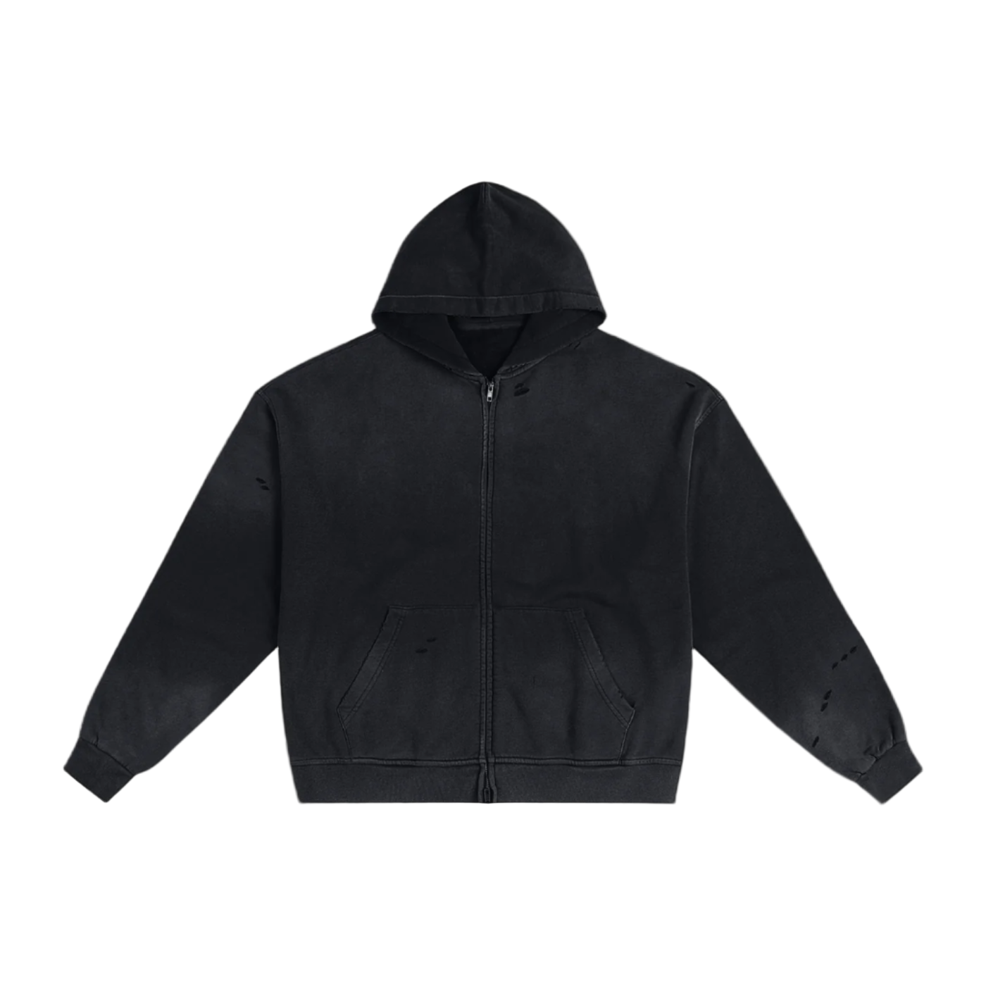 Hand Frayed Sunfade Zip Hoodie