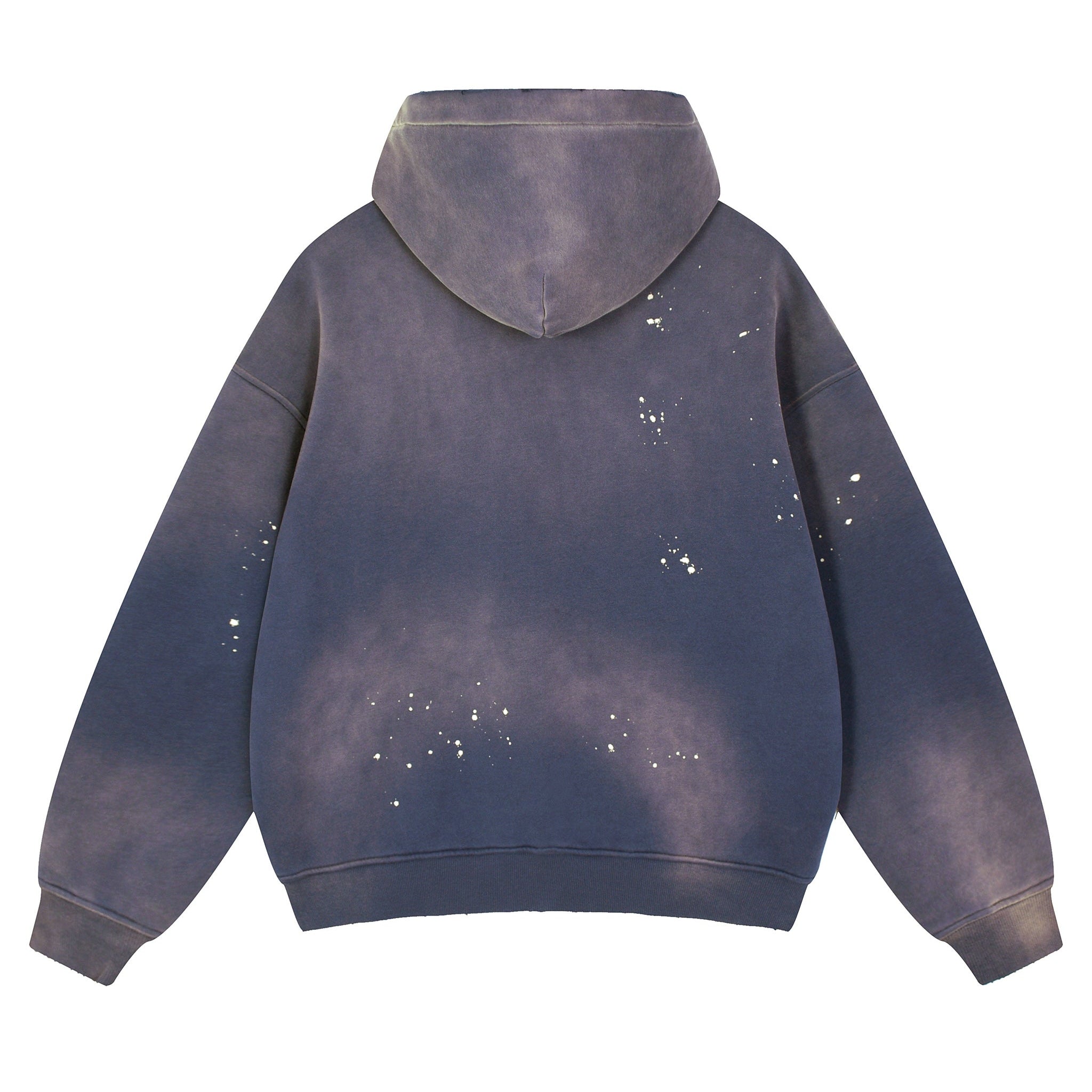 Vintage Washed Frayed Fleece Hoodie