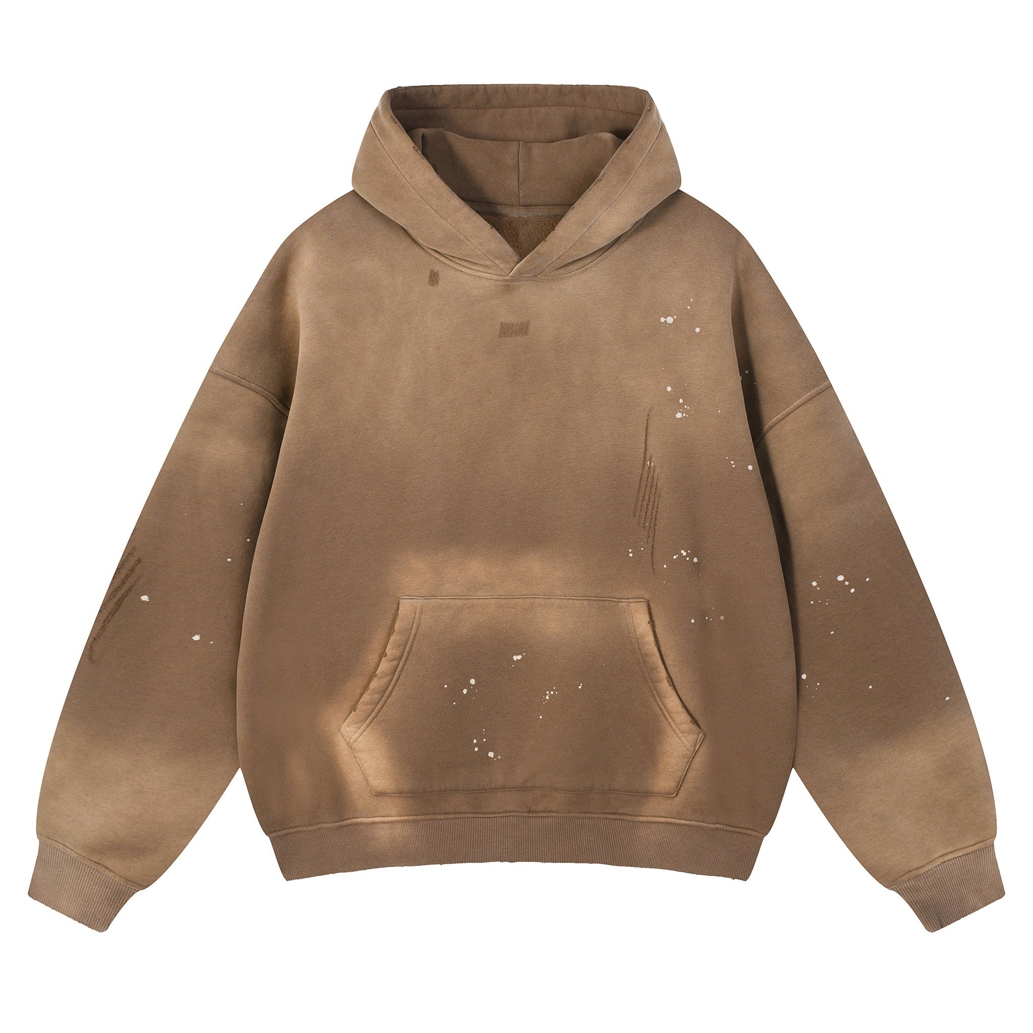 Vintage Washed Frayed Fleece Hoodie