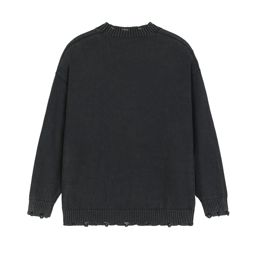 Vintage Washed Hand Frayed Sweater