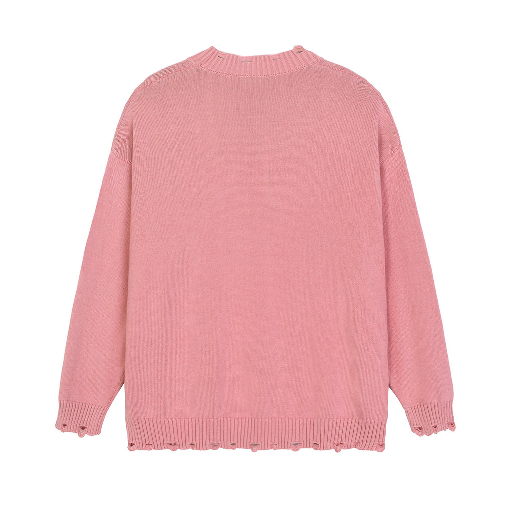 Vintage Washed Hand Frayed Sweater