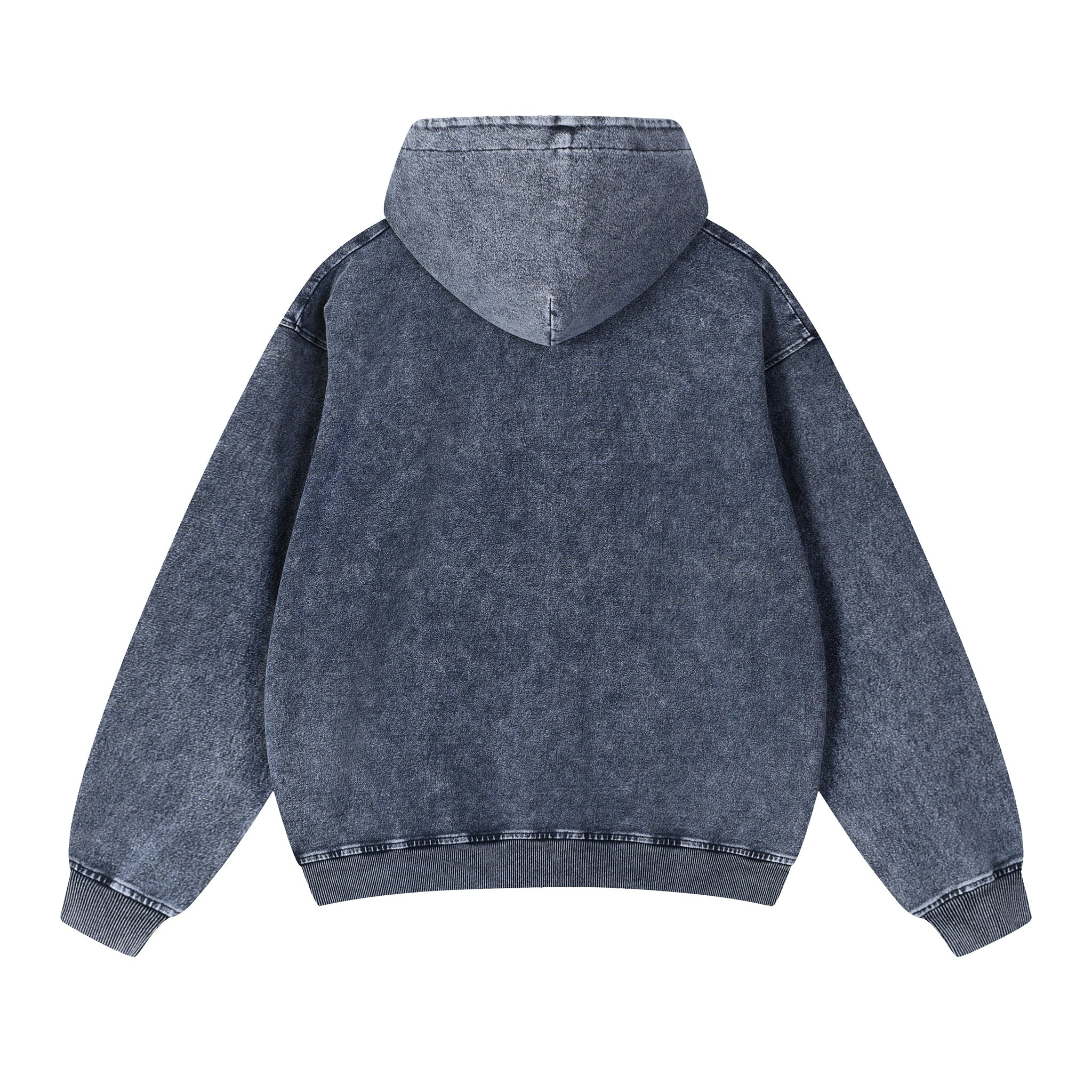 Snow Wash Oversized Zip-Up Hoodie