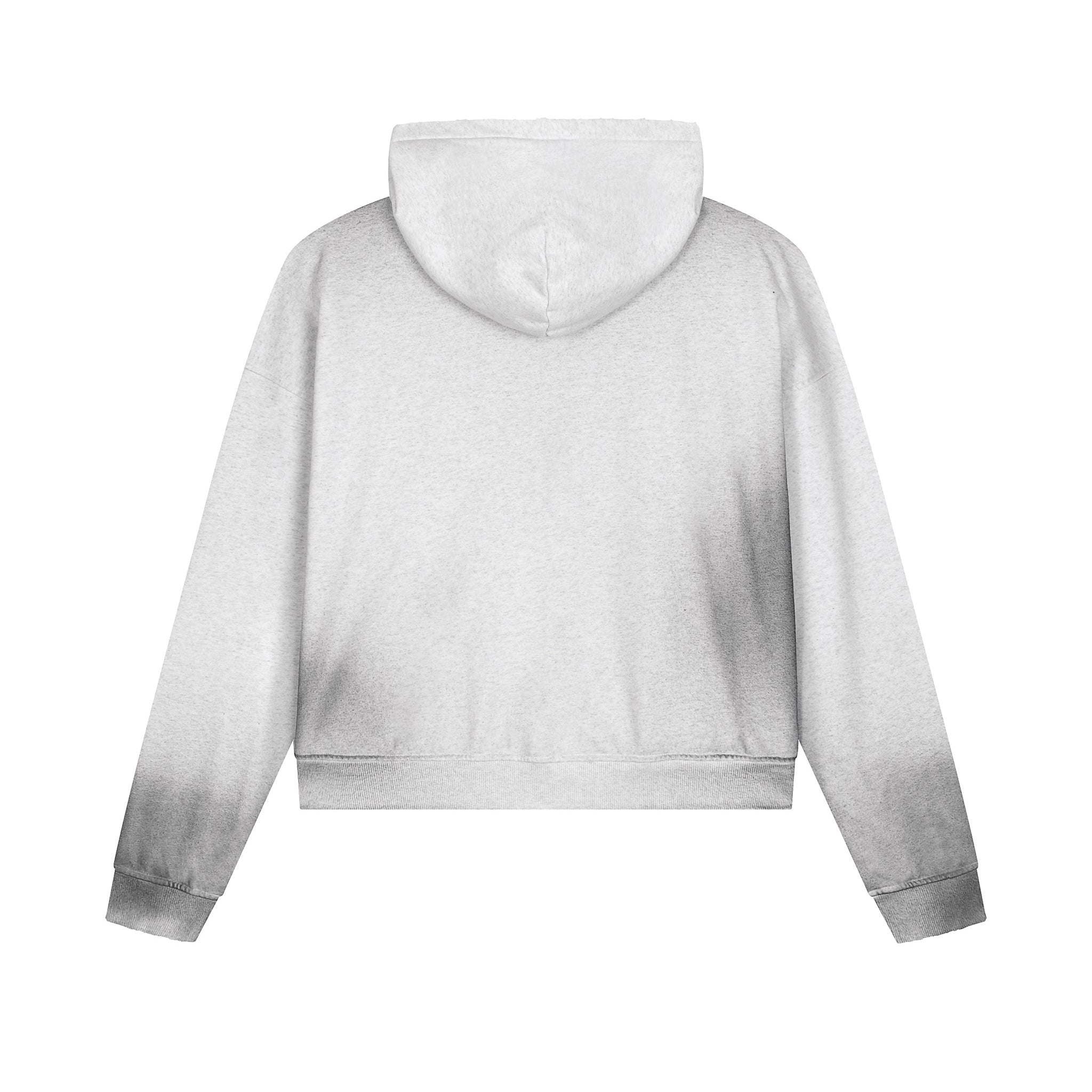 Frayed Fleece Zip Up Hoodie