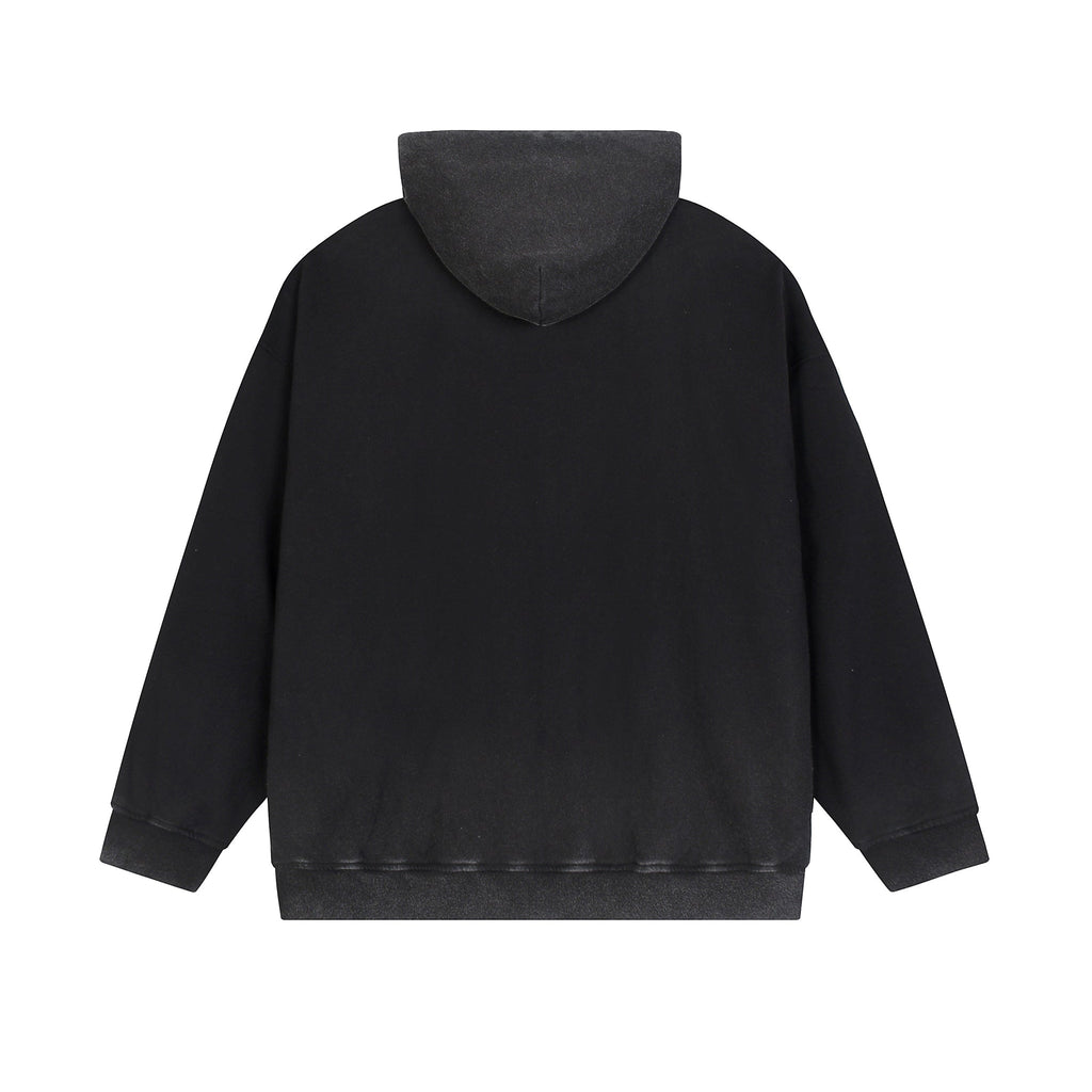 Vintage Washed Gradient Fleece Hoodie