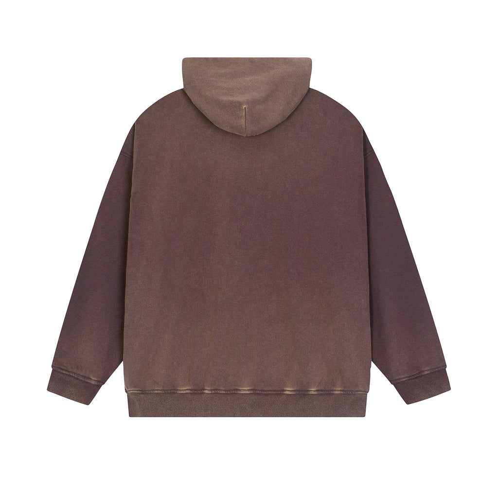 Vintage Washed Gradient Fleece Hoodie