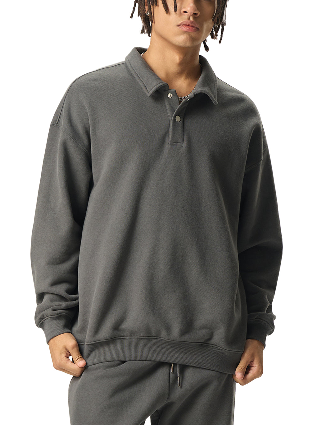 Heavyweight Polo Collar Sweatshirt