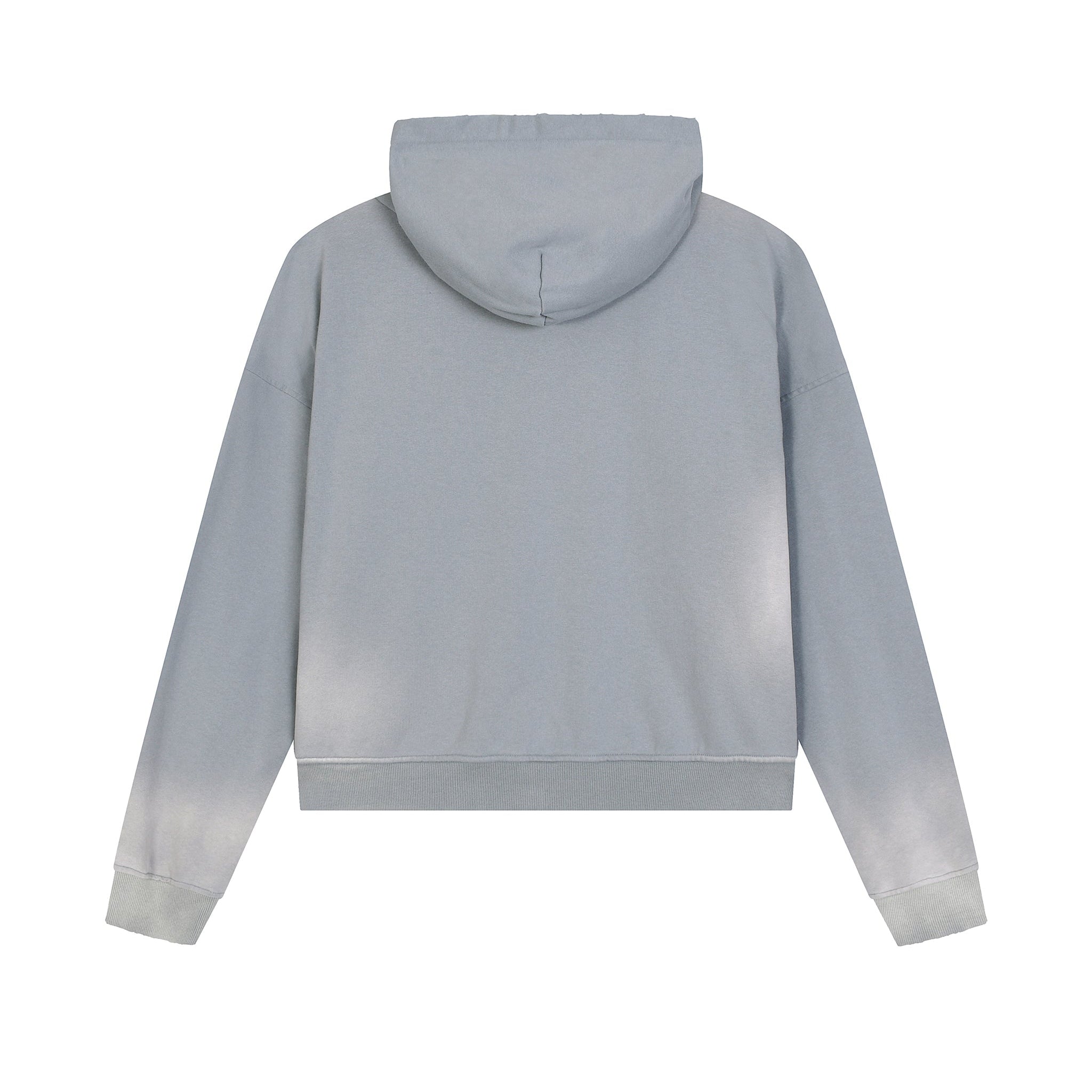 Frayed Fleece Zip Up Hoodie