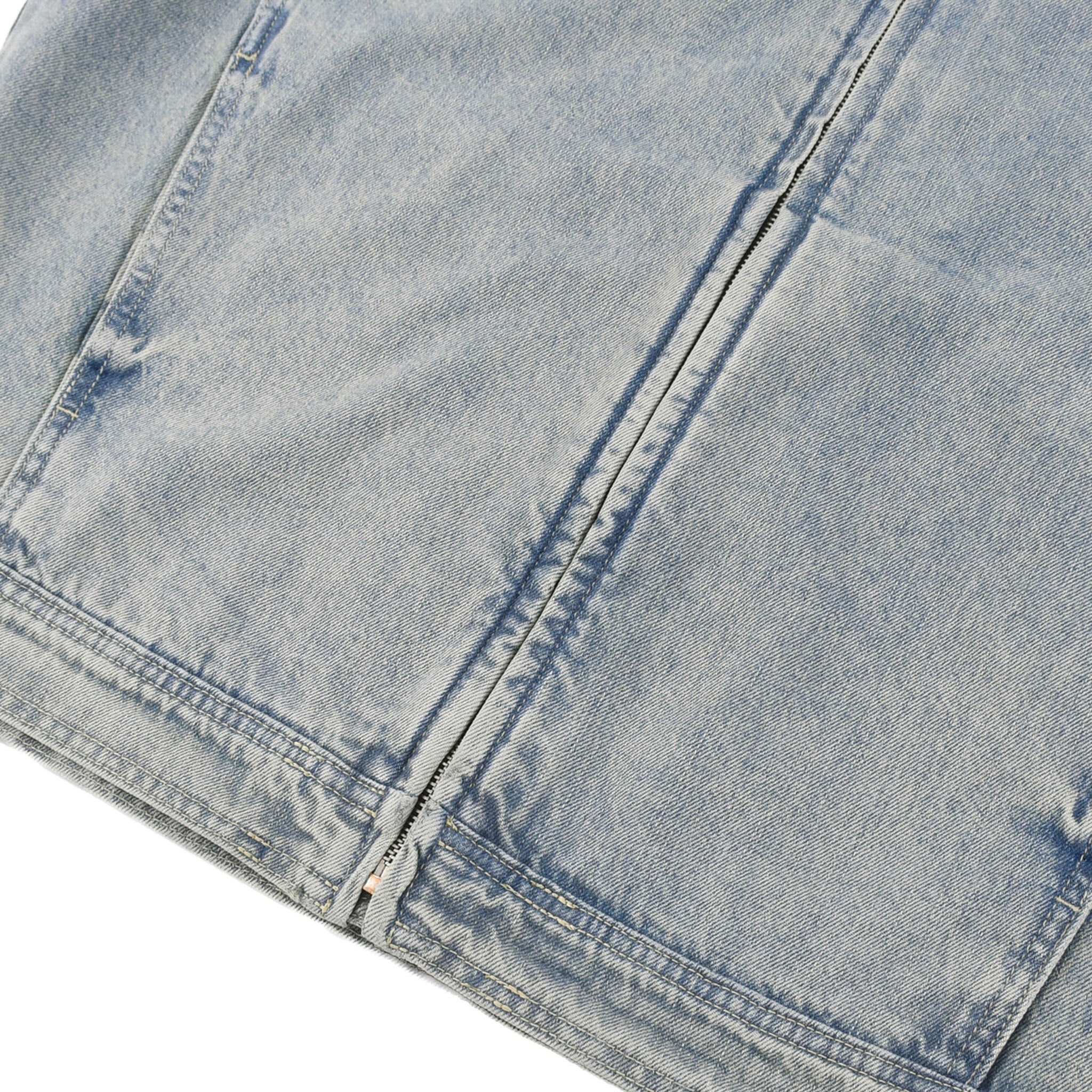 Vintage Wash Zip Denim Jacket