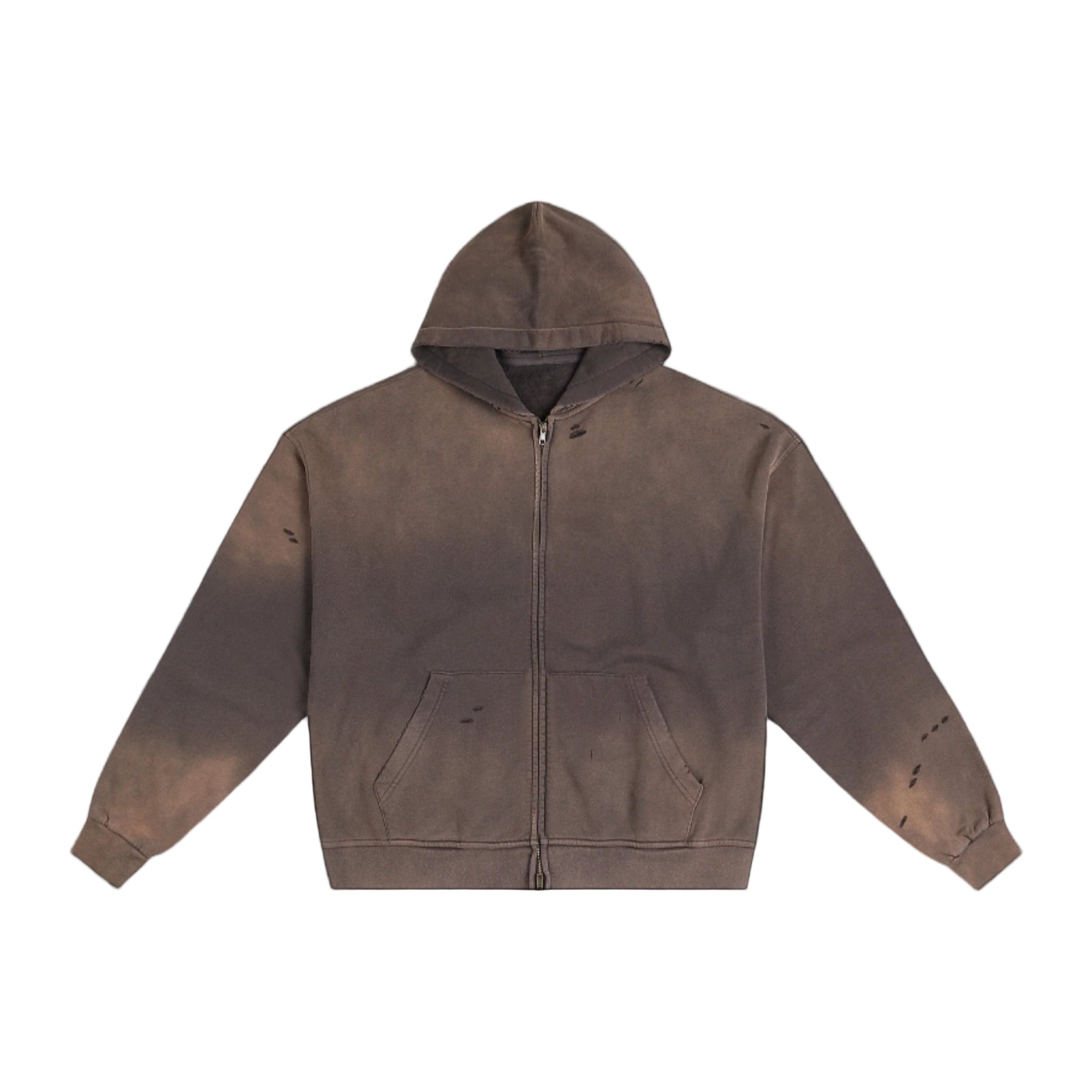 Hand Frayed Sunfade Zip Hoodie