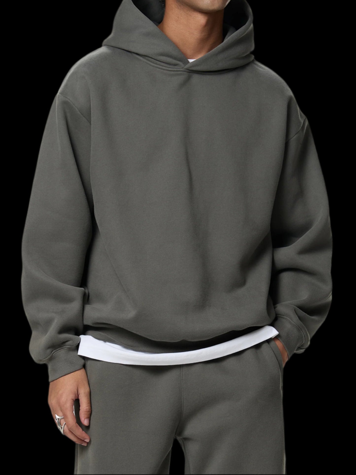 Fleeced Boxy Hoodie