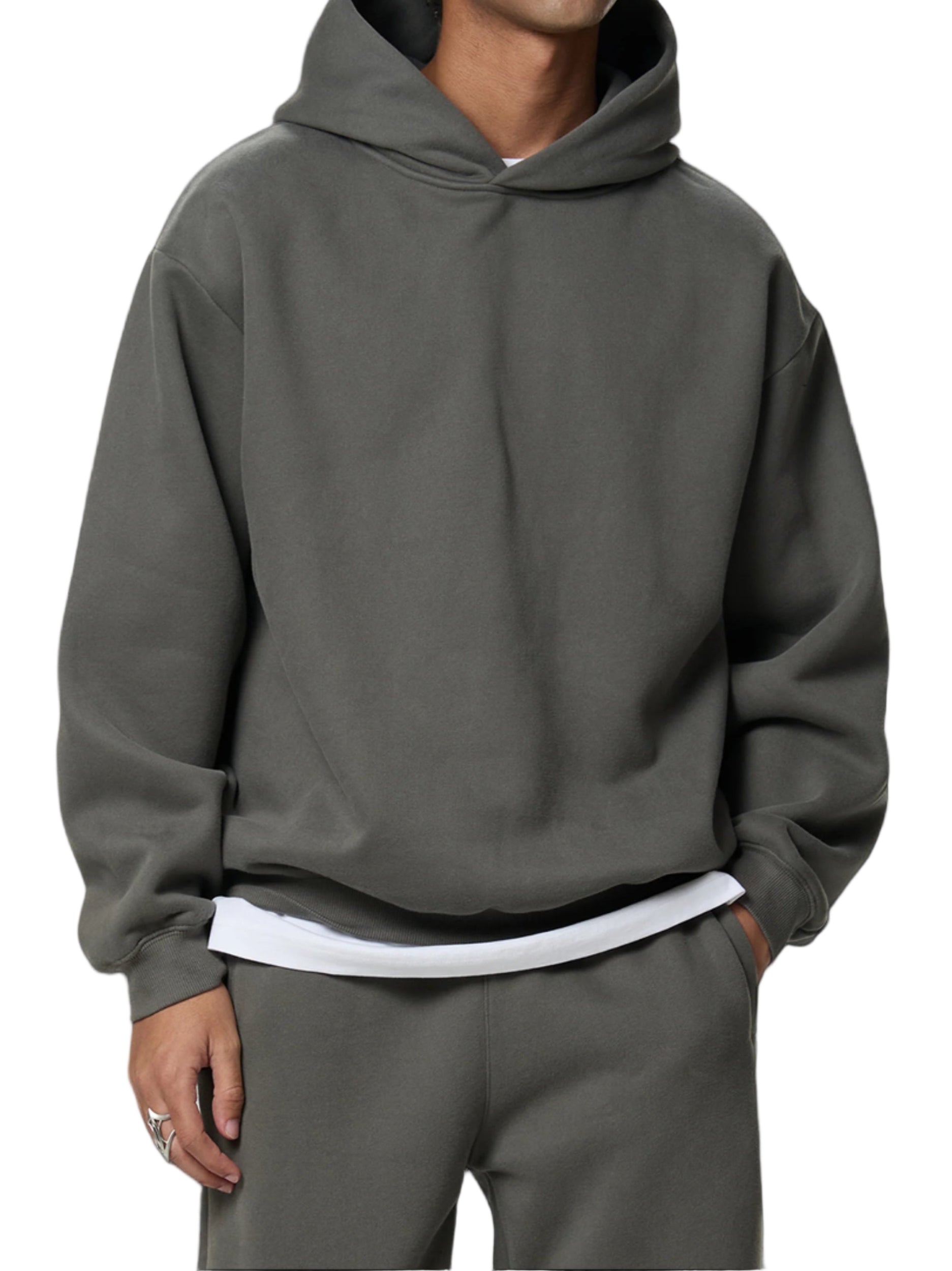Fleeced Boxy Hoodie