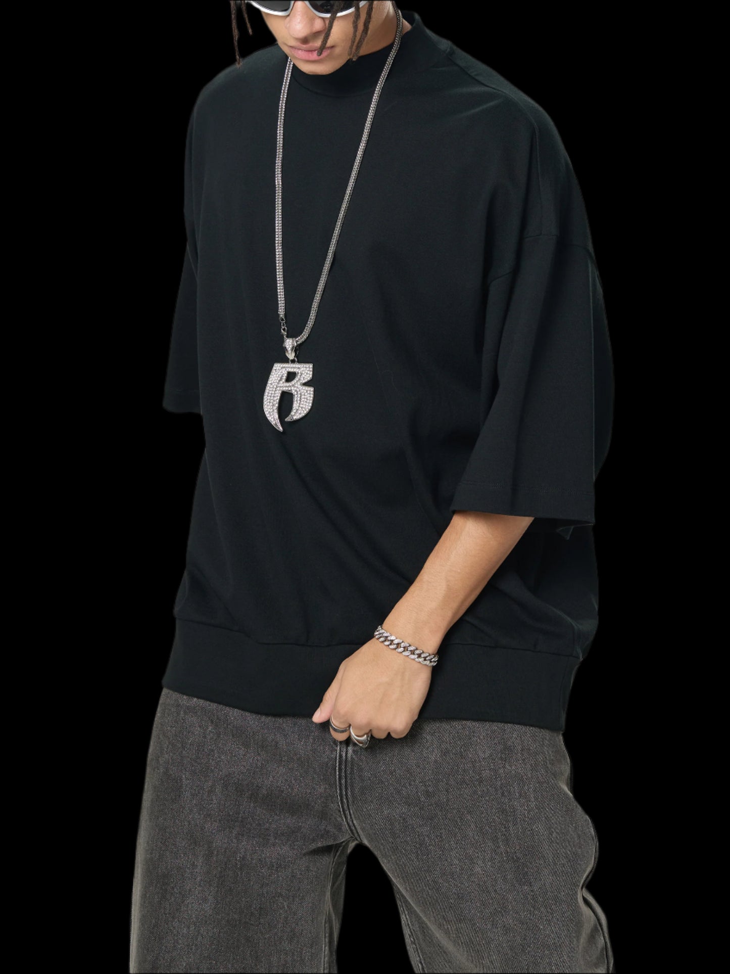 Heavyweight Oversized Mock Neck T-Shirt