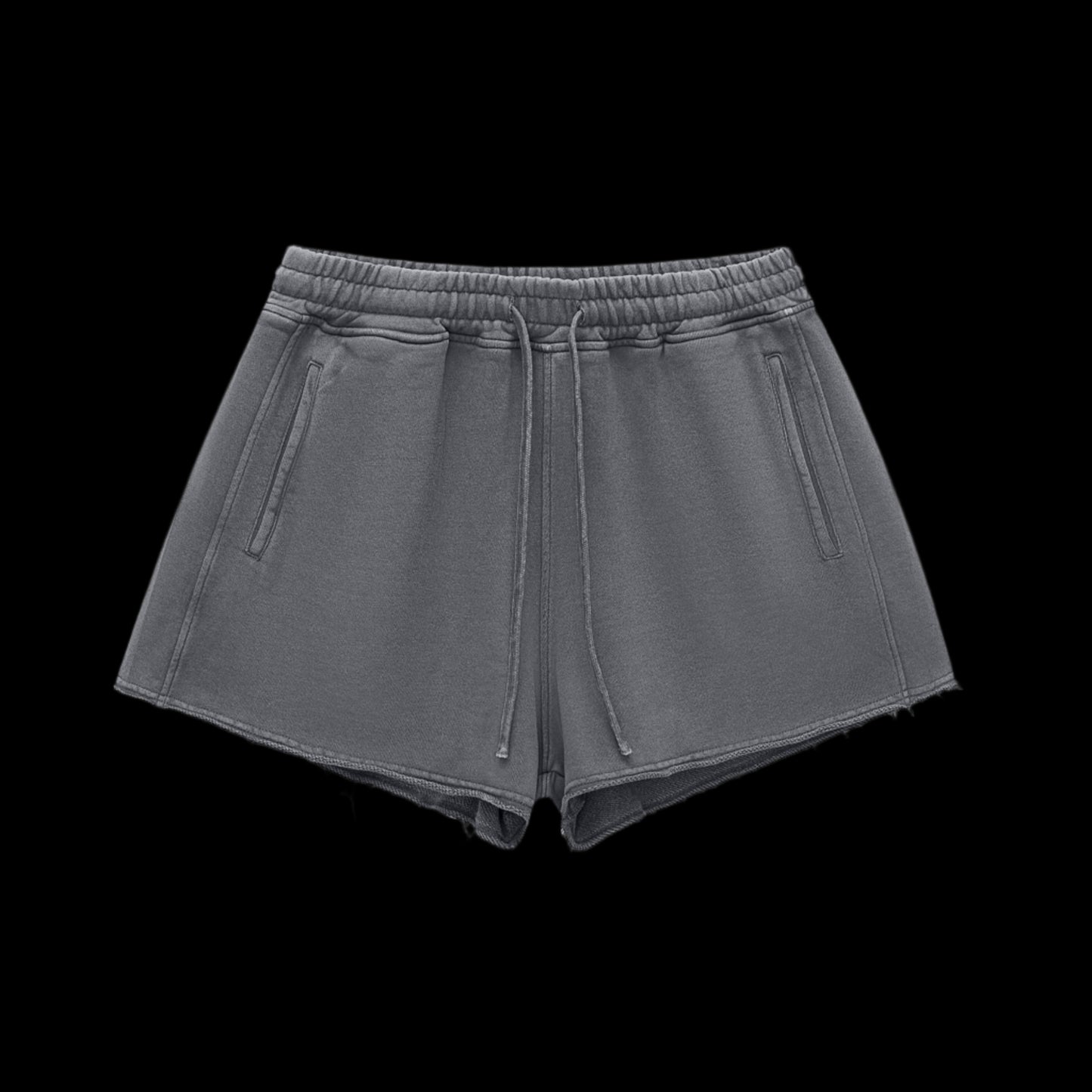 Snow Washed Drawstring Shorts