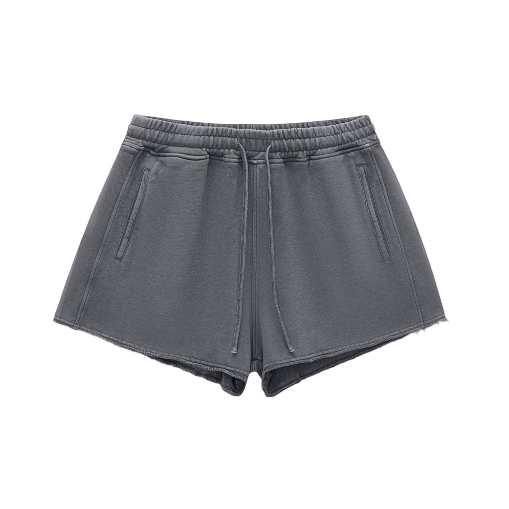 Snow Washed Drawstring Shorts