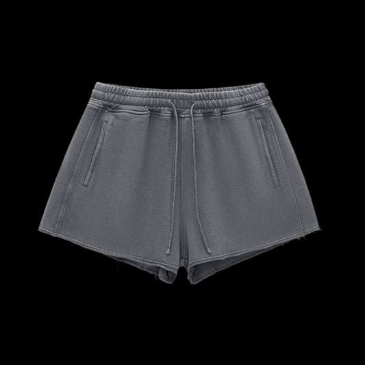 Snow Washed Drawstring Shorts