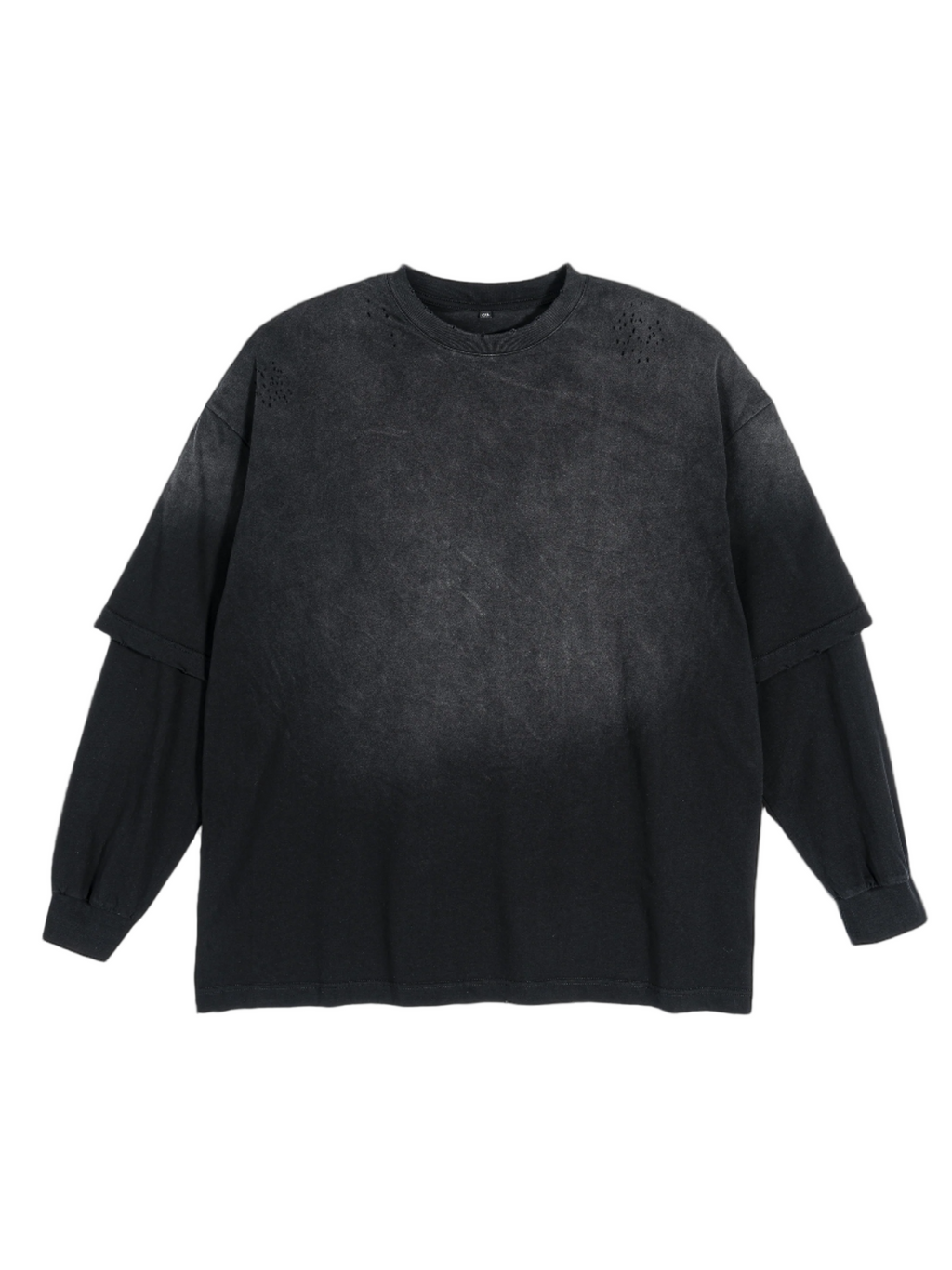 Sunfade Hand Frayed Faux Two Piece T-Shirt