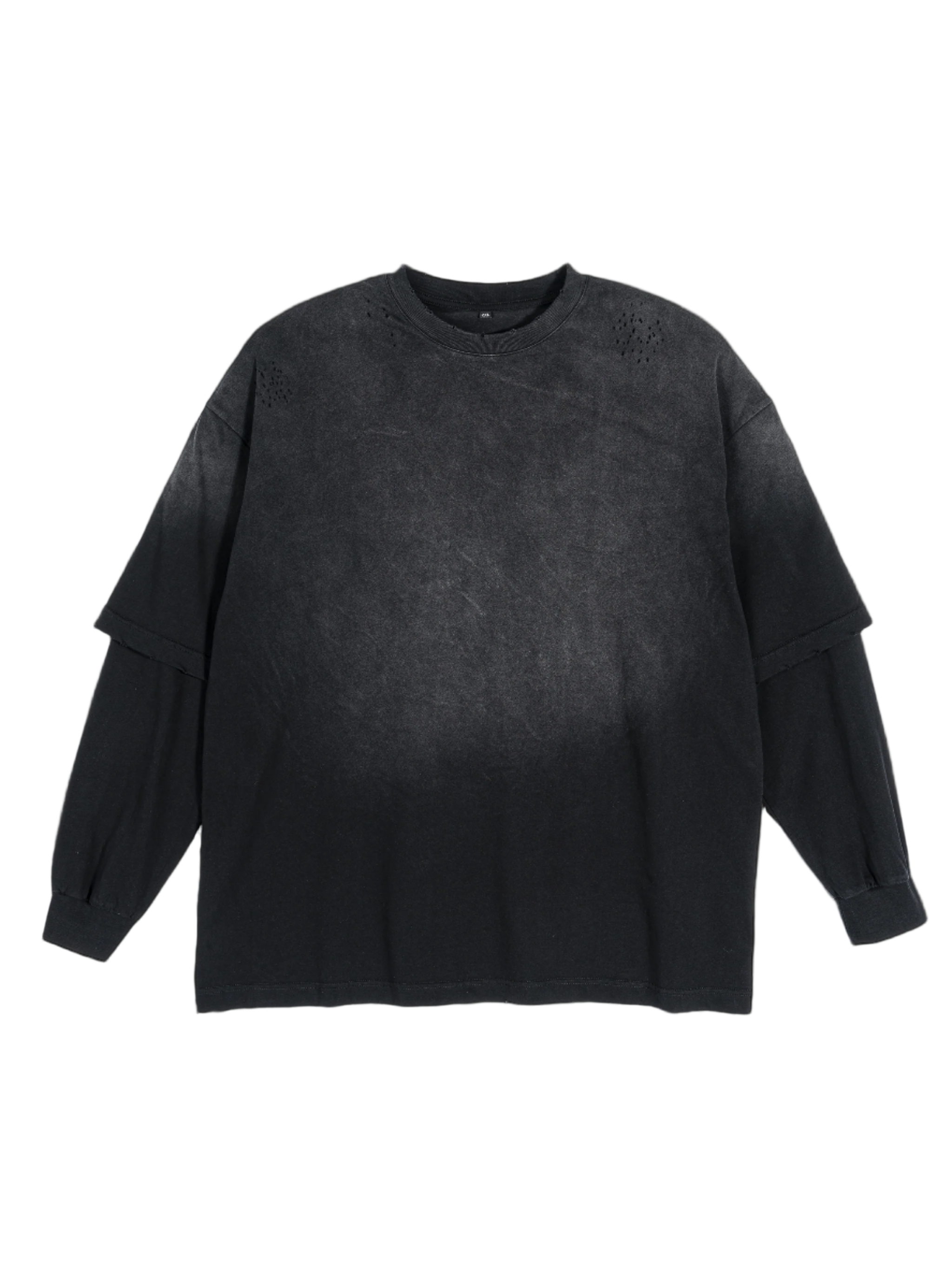 Sunfade Hand Frayed Faux Two Piece T-Shirt