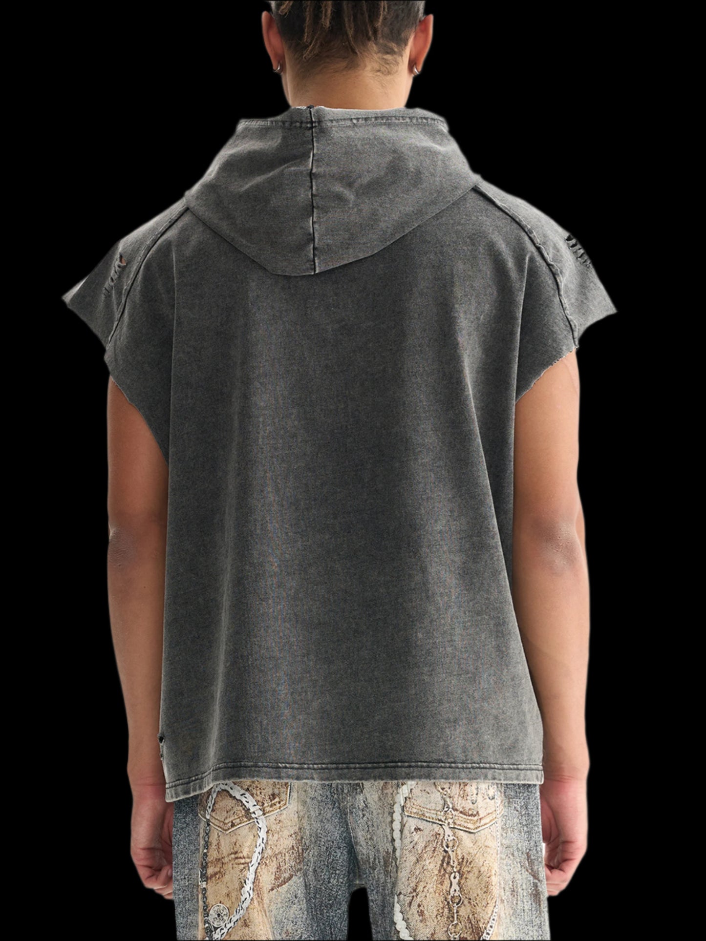 Snow Washed Boxy Hooded Tank
