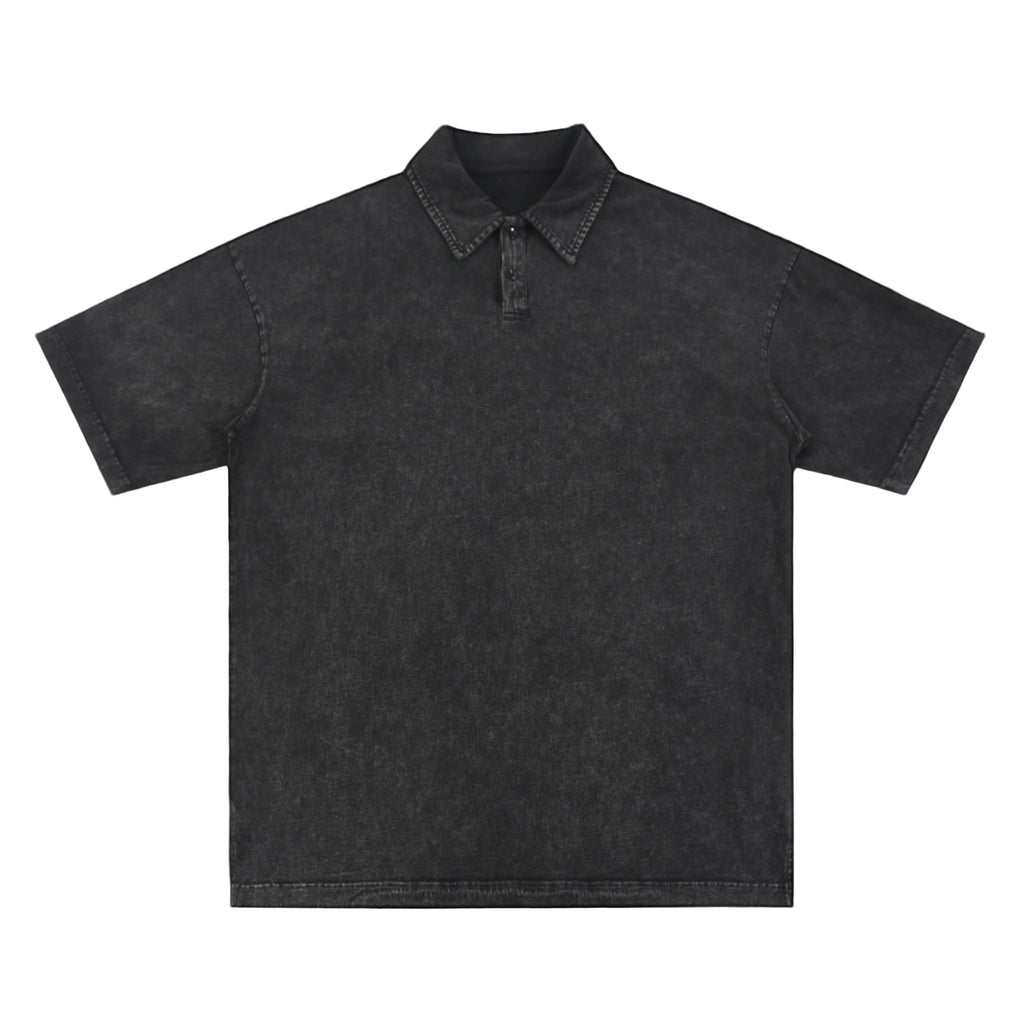 Heavyweight Snow Washed Polo T-Shirt