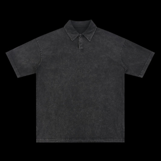 Heavyweight Snow Washed Polo T-Shirt