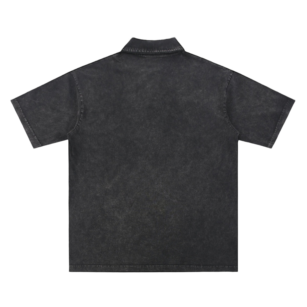 Heavyweight Snow Washed Polo T-Shirt
