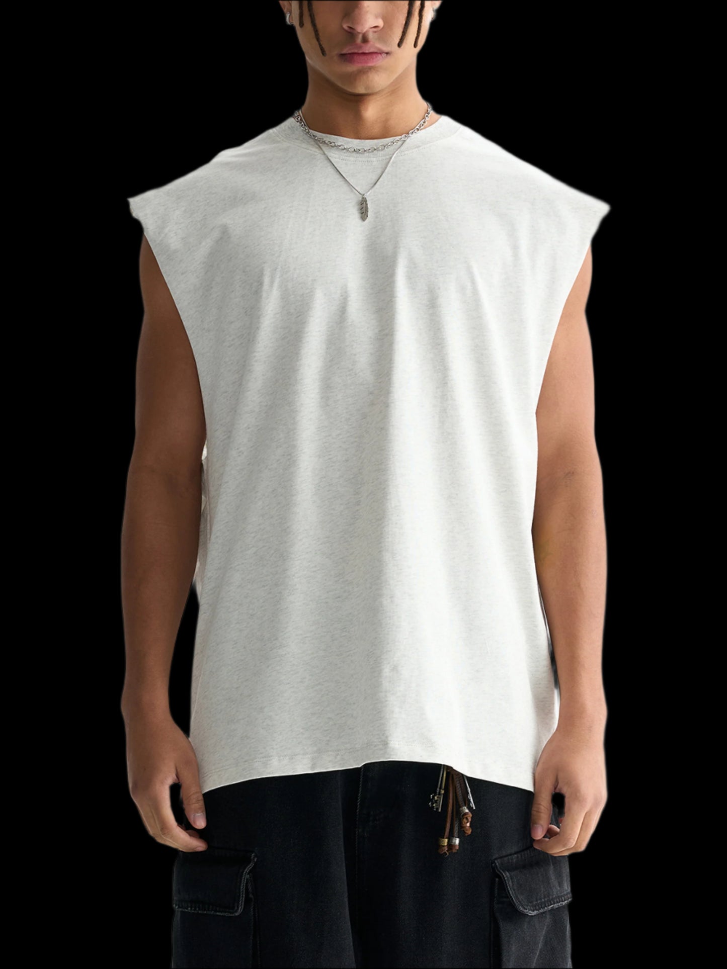 Vintage Washed Raw Edge Tank Top