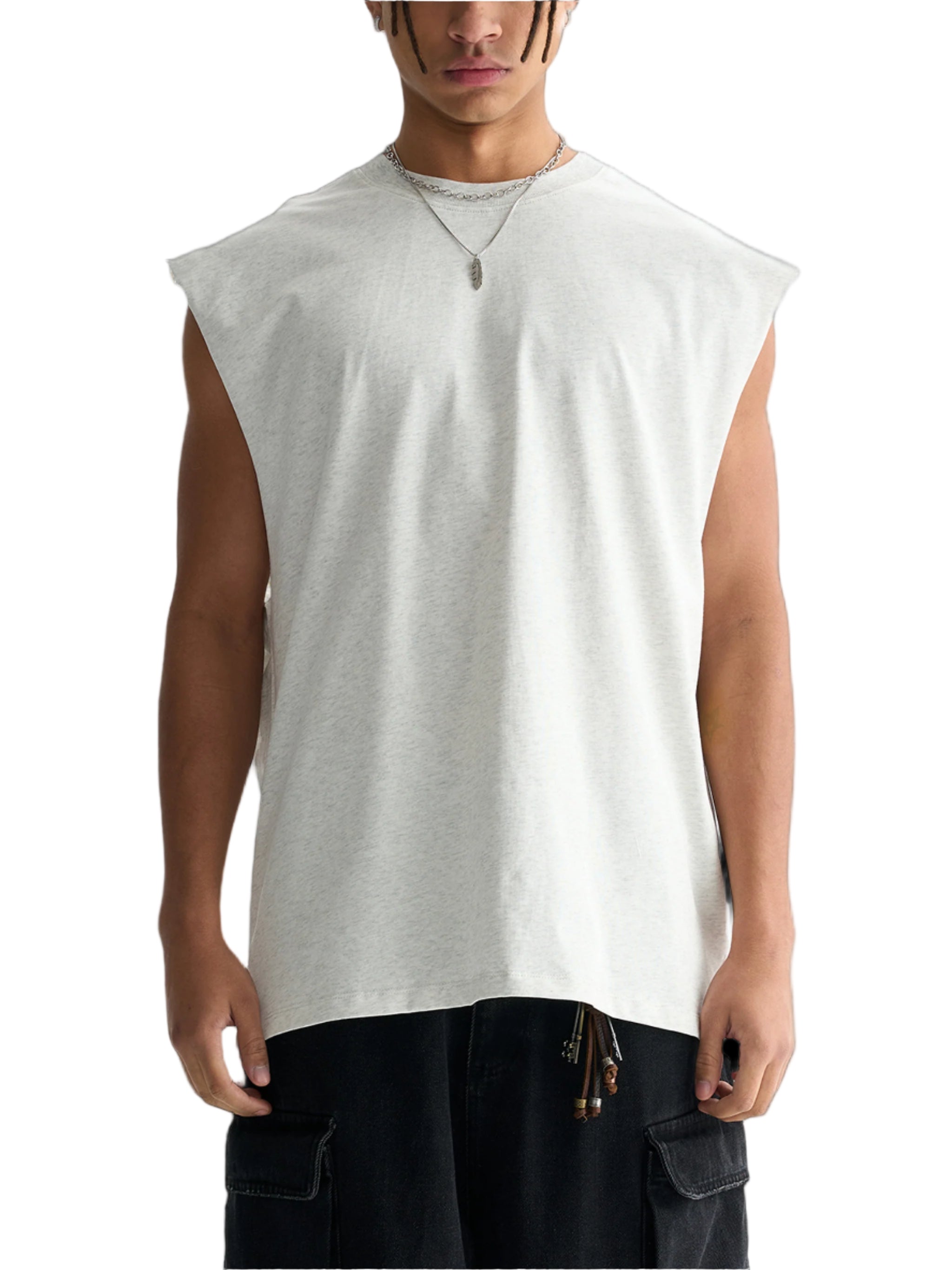 Vintage Washed Raw Edge Tank Top