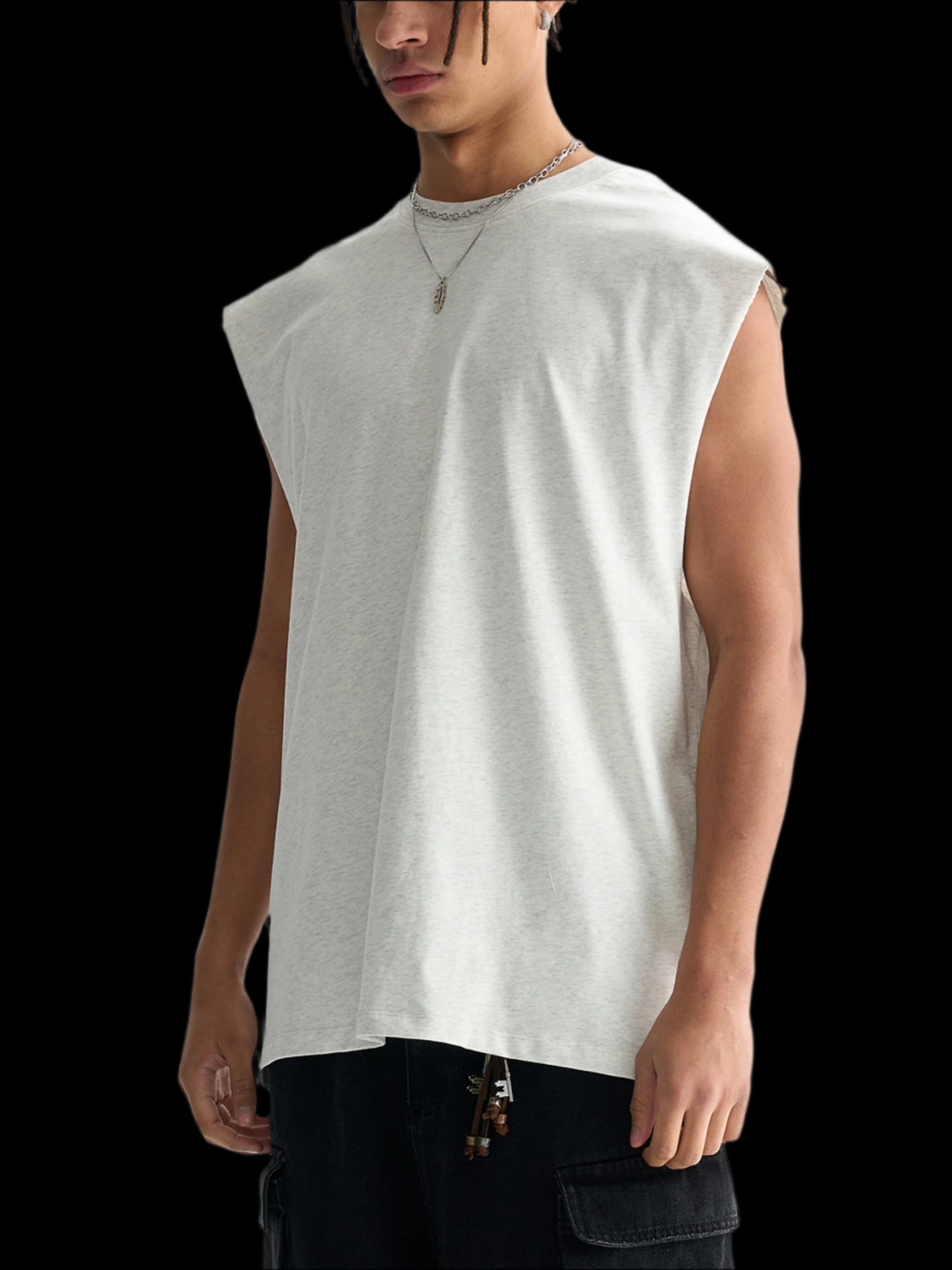 Vintage Washed Raw Edge Tank Top