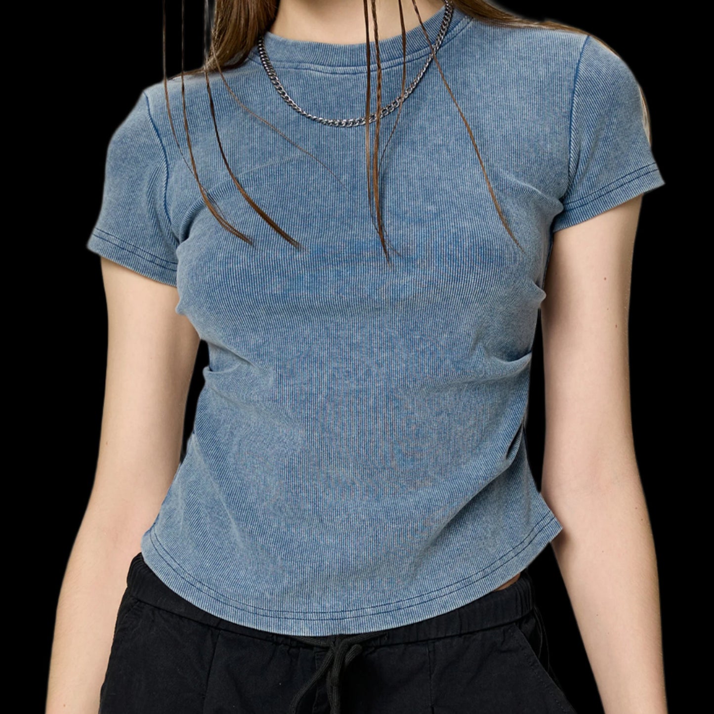 Vintaged Wash Bodycon T-Shirt