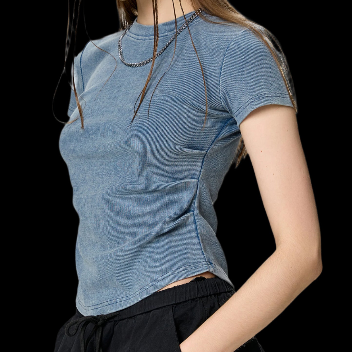 Vintaged Wash Bodycon T-Shirt