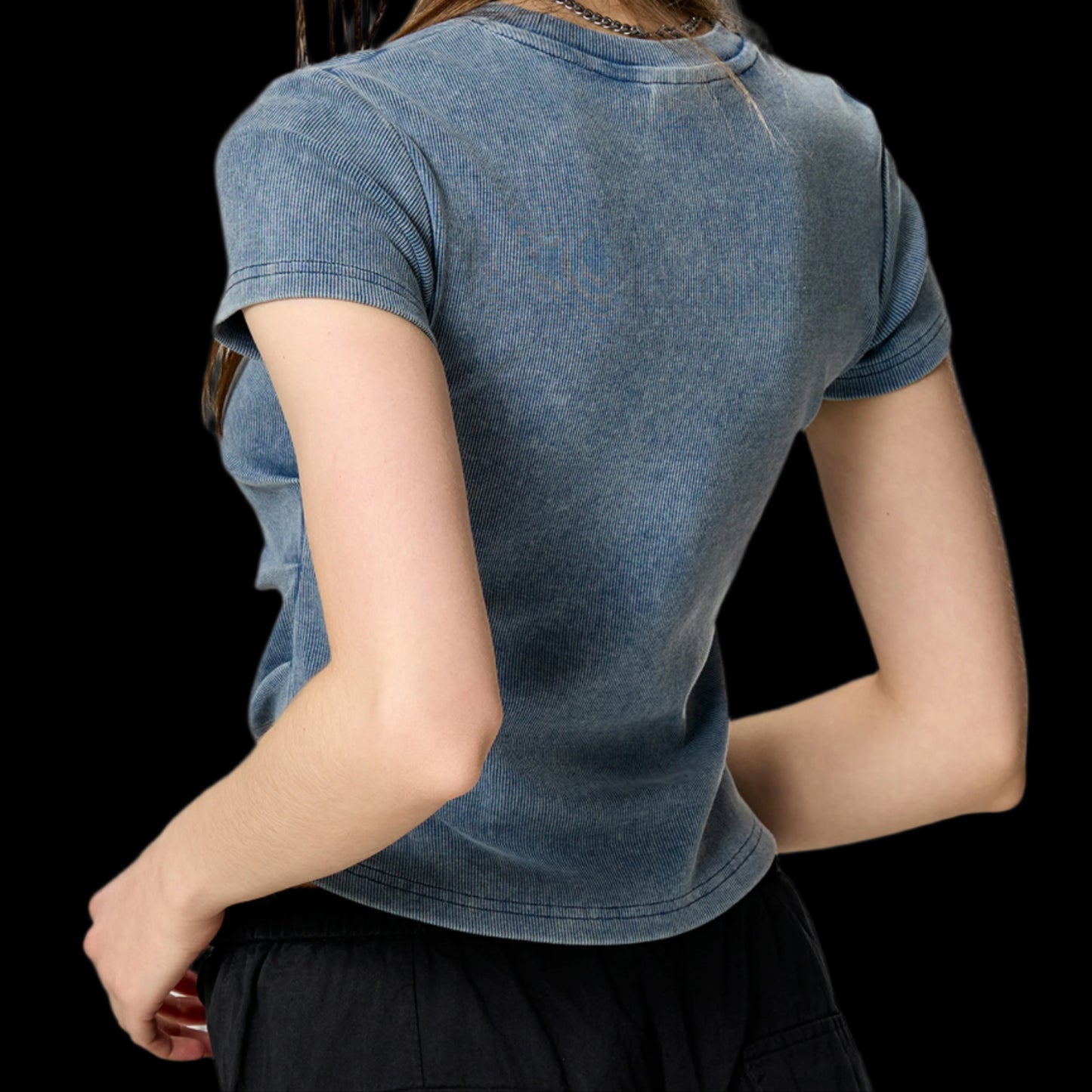 Vintaged Wash Bodycon T-Shirt